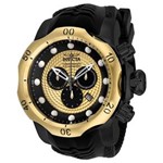 Ficha técnica e caractérísticas do produto Relógio Masculino Invicta Modelo 20444 Venom Dourado, Preto - a Prova D`água - Preto