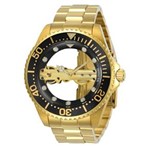 Ficha técnica e caractérísticas do produto Relógio Masculino Invicta Modelo 24694 Pro Diver Mecânico Multifunção Preto - a Prova D`água - Dourado