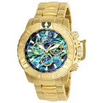 Ficha técnica e caractérísticas do produto Relógio Masculino Invicta Modelo 25098 Subaqua Azul, Verde - a Prova D`água - Dourado