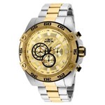 Ficha técnica e caractérísticas do produto Relógio Masculino Invicta Modelo 25537 Speedway Multifunção Dourado - à Prova D`água