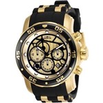 Ficha técnica e caractérísticas do produto Relógio Masculino Invicta Modelo 25709 Pro Diver Multifunção Dourado - a Prova D`Água