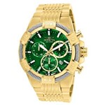 Ficha técnica e caractérísticas do produto Relógio Masculino Invicta Modelo 25869 Bolt Verde - a Prova D`água - Dourado