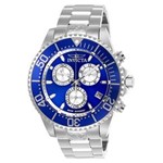 Ficha técnica e caractérísticas do produto Relógio Masculino Invicta Modelo 26847 Pro Diver Azul, Prata - a Prova D`água - Prata