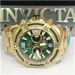 Ficha técnica e caractérísticas do produto Relógio Masculino Invicta Modelo 27267 Dourado Verde Caixa Capacete Ed. Especial