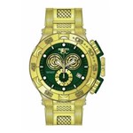 Ficha técnica e caractérísticas do produto Relógio Masculino Invicta Modelo 27675 Subaqua Verde, Dourado - a Prova D`água - Dourado