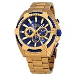 Ficha técnica e caractérísticas do produto Relógio Masculino Invicta Modelo 28043 Bolt Dourado, Azul - a Prova D`água - Dourado