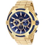 Ficha técnica e caractérísticas do produto Relógio Masculino Invicta Modelo 28043 Bolt Dourado, Azul - a Prova D`água