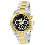 Ficha técnica e caractérísticas do produto Relógio Masculino Invicta Modelo 22866 Disney - a Prova D` Água - Dourado/Prata