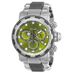 Ficha técnica e caractérísticas do produto Relógio Masculino Invicta Modelo 23989 Specialty Olive Verde Dial Watch - Gun Metal/Prata