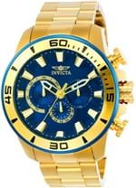 Ficha técnica e caractérísticas do produto Relógio Masculino Invicta Pro Diver 22587 Banhado a Ouro 18k