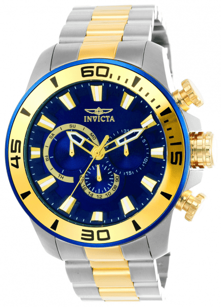 Ficha técnica e caractérísticas do produto Relógio Masculino Invicta Pro Diver 22591 49mm Prata e Dourado (Cor Interna da Caixa Azul)