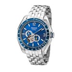 Ficha técnica e caractérísticas do produto Relógio Masculino Magnum Automatico 21 Jewels - Ma33951f - Prata/azul