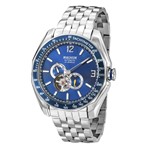 Ficha técnica e caractérísticas do produto Relogio Masculino Magnum Automatico 21 Jewels - Ma33951f - Prata/azul