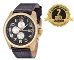 Ficha técnica e caractérísticas do produto Relógio Masculino Magnum Ma34469p Cronógrafo Dourado Preto
