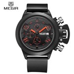 Relógio Masculino Megir Quartz M-2002 - Preto