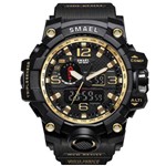 Relógio Masculino Militar G-Shock Smael 1545 Prova Agua Black Gold