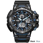 Ficha técnica e caractérísticas do produto Relógio Masculino Militar G-shock Smael Ws1376 Preto e Azul