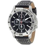 Ficha técnica e caractérísticas do produto Relógio Masculino Nautica N18641G BFD 101 Pulseira em Couro / a Prova D' Água