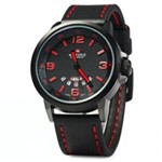 Ficha técnica e caractérísticas do produto Relógio Masculino Naviforce Nf9028 Quartz Pulseira de Couro - Vermelho