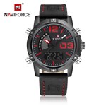 Relógio Masculino Naviforce NF9110 BRB - Preto e Vermelho