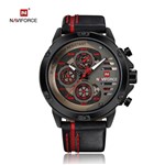 Ficha técnica e caractérísticas do produto Relógio Masculino Naviforce NF9110 BRB - Preto e Vermelho