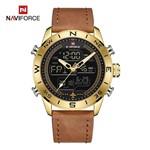 Ficha técnica e caractérísticas do produto Relógio Masculino Naviforce NF9144 GGLBN - Marrom e Dourado