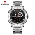 Ficha técnica e caractérísticas do produto Relógio Masculino Naviforce NF9163 SB Pulseira em Aço Inoxidável - Inox e Preto - Curren