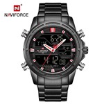 Ficha técnica e caractérísticas do produto Relógio Masculino Naviforce NF9138S BBR - Preto e Vermelho