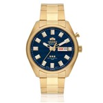 Ficha técnica e caractérísticas do produto Relógio Masculino Orient Automatic 469GP076 D1KX Dourado Fundo Azul