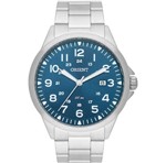 Ficha técnica e caractérísticas do produto Relogio Masculino Orient Prata e Azul a Prova Dagua Aço Inox MBSS1380 D2SX