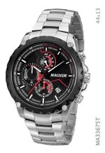 Ficha técnica e caractérísticas do produto Relógio Masculino Original Prata Magnum Ma33675t Calendario
