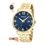 Relógio Masculino Ouro Magnum Ma34594a Casual Dourado