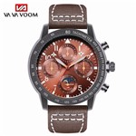 Ficha técnica e caractérísticas do produto Relógio Masculino Preto Esportivo Couro VA VA VOOM 209MM