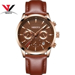 Ficha técnica e caractérísticas do produto Relógio masculino relógio de pulso de quartzo nibosi sports watch men marca de luxo pulseira de couro à prova d 'água