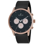 Relógio Masculino Rose Cronógrafo Oslo Slim Pulseira Preto