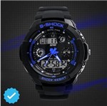Ficha técnica e caractérísticas do produto Relógio Masculino S - Shock Digital a Prova D Agua Azul - Skmel