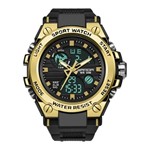 Ficha técnica e caractérísticas do produto Relógio Masculino Sanda Militar Sport Anti-Shock Dual-Time 739 Gold