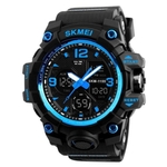 Ficha técnica e caractérísticas do produto Relógio Masculino Skmei 1155 Esportivo Preto Com Azul