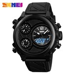 Ficha técnica e caractérísticas do produto Relógio Masculino Skmei 1359 BB Pulseira em Silicone Preto - Curren