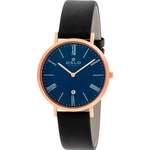 Relógio Masculino Slim Rose Oslo Vidro Safira Mostrador Azul