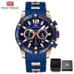 Ficha técnica e caractérísticas do produto Relógio Masculino Sport Luxy Quartzo Mini Focus (Azul Rosê Dourado)