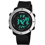 Relógio Masculino Synoke 9658 Digital Esportivo Prata Militar