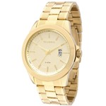 Ficha técnica e caractérísticas do produto Relogio Masculino Technos 2115KQJ/4D Pulseira Aço Dourado