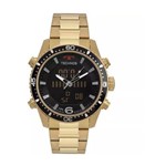 Ficha técnica e caractérísticas do produto Relógio Masculino Technos BJK203AAD/4P 46mm Aço Dourado AnaDigi