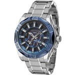 Ficha técnica e caractérísticas do produto Relógio Masculino Technos JS25BB/1A Classic Legacy 56mm Prata Coroa Azul