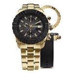 Ficha técnica e caractérísticas do produto Relógio Masculino Technos Sports JS15BD/4P Dourado Troca Pulseira e Coroa