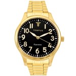 Relógio Masculino Tempus ZW2015AU Prestige Gold Black