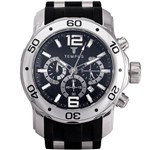 Ficha técnica e caractérísticas do produto Relógio Masculino Tempus Chronograph Silver Black Analógico ZW30376T Aço