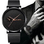 Ficha técnica e caractérísticas do produto Relógio Masculino Total Black Malha de Aço - Cuena