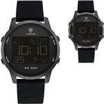 Ficha técnica e caractérísticas do produto Relógio Masculino Tuguir Digital TG7003 Preto Pulseira de Borracha